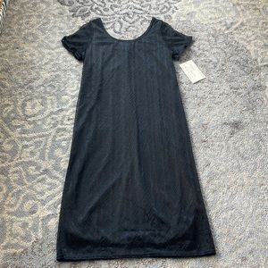 Always Caroline Woman Vintage Lace Overlay Dress Black 18W